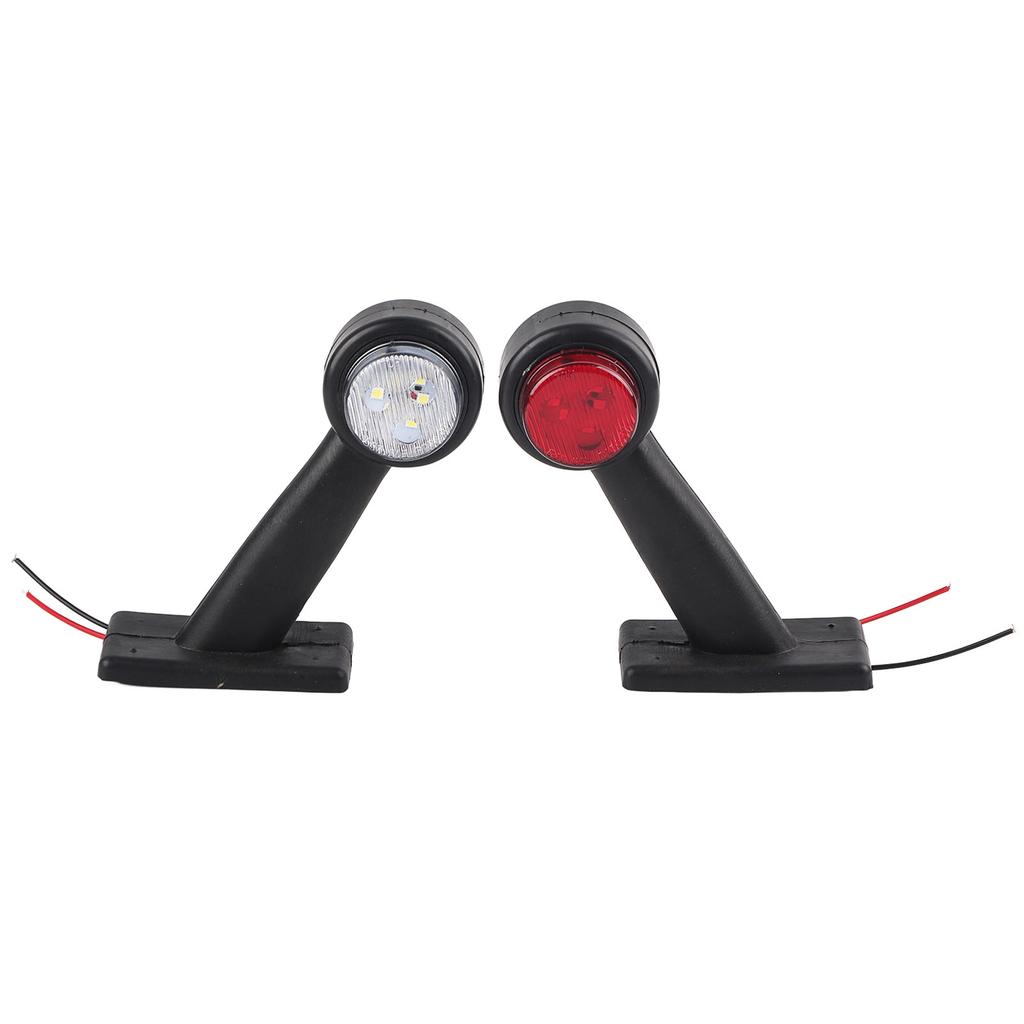 2Pcs 12 LED 10V‑30V Elbow Side Marker Indicator Light Lamp Side Marked Lamp for Car Truck (X1)