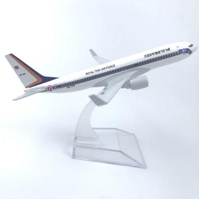 Escala 1/400 16cm Aeronave B737 Air Thai Airways Ornamento de Liga Metálica Modelo Estático de Avião Com Trem de Pouso Decoração de Casa