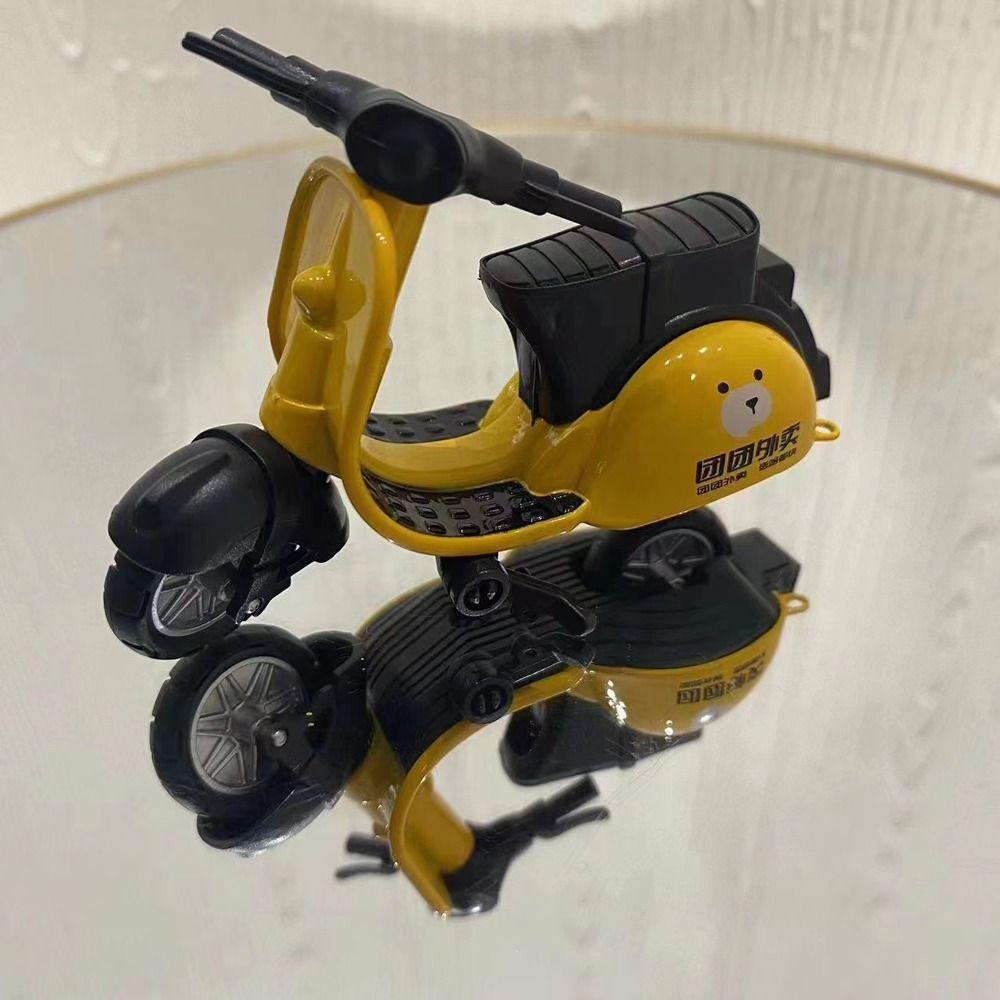 Cartoon Motorcycle Model Electric Scooter Zinc Zinc Alloy Motorcycle Toy Mini Motorcycle  Collection