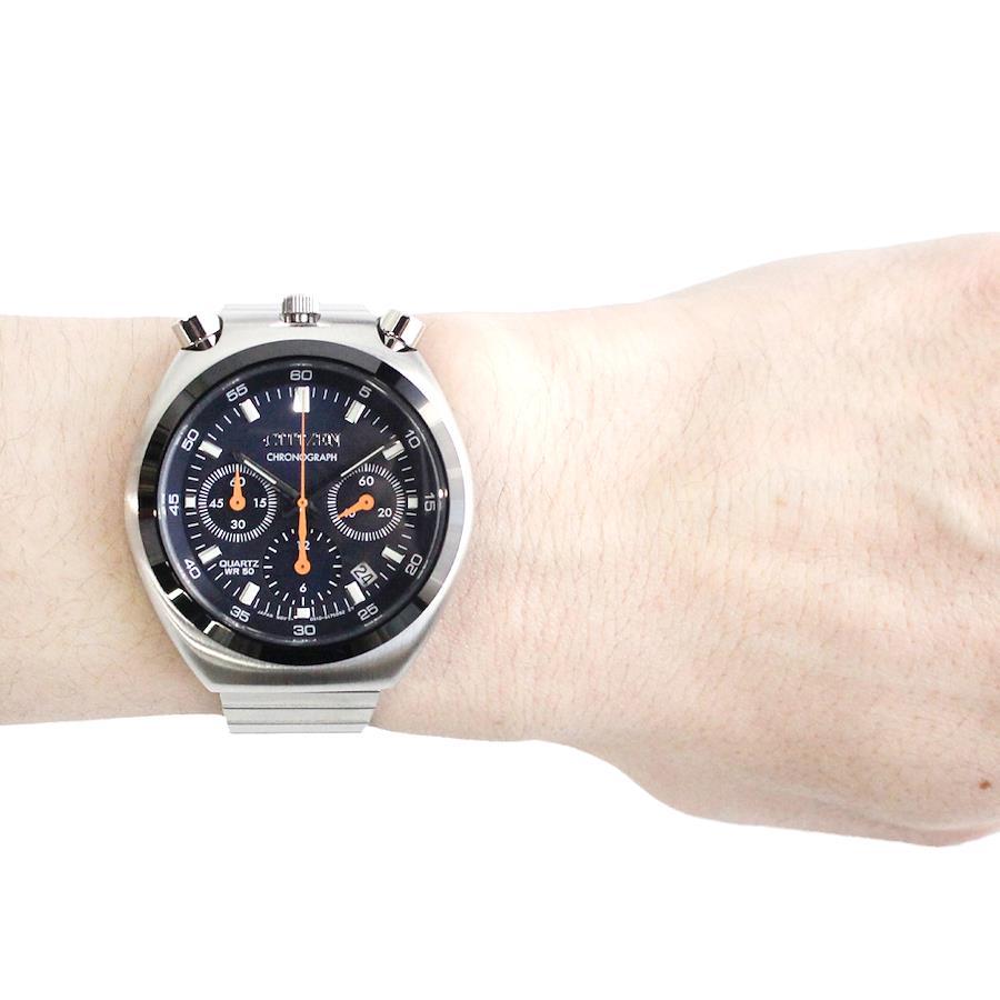 CITIZEN AN3660-81L RECORD LABEL TSUNO CHRO Quartz Wrist Watch For Men