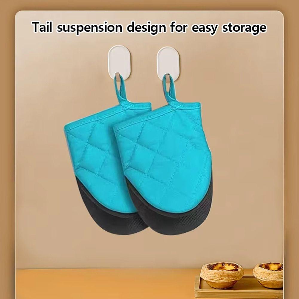 1Pair with Non-Slip Grip Surfaces Oven Mitts Microwave Oven Gloves for BBQ Baking Cooking