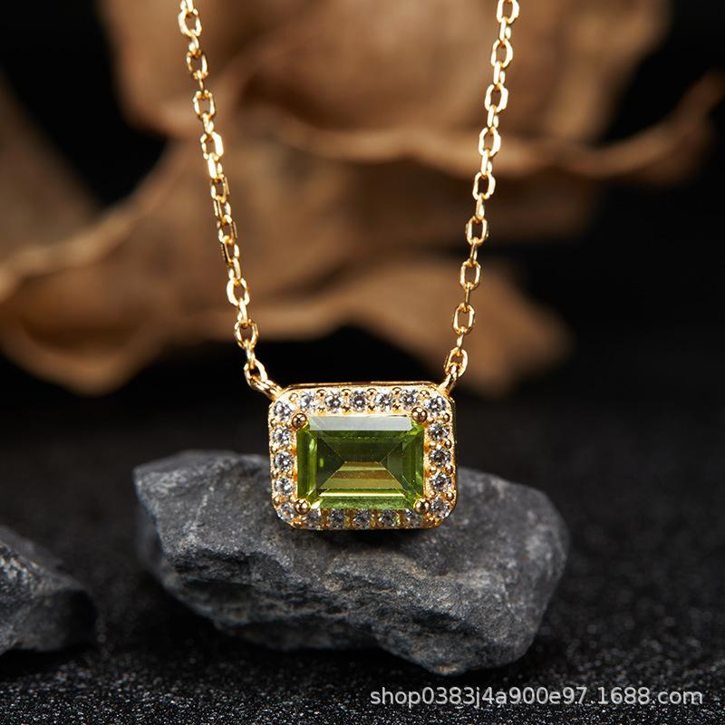 S925 Sterling Silver Natural Colored Treasure, Sugar Cube Stud Earrings, Ear Jewelry Gifts, Light Luxury, Elegant Niche Temperament, High-End Earrings