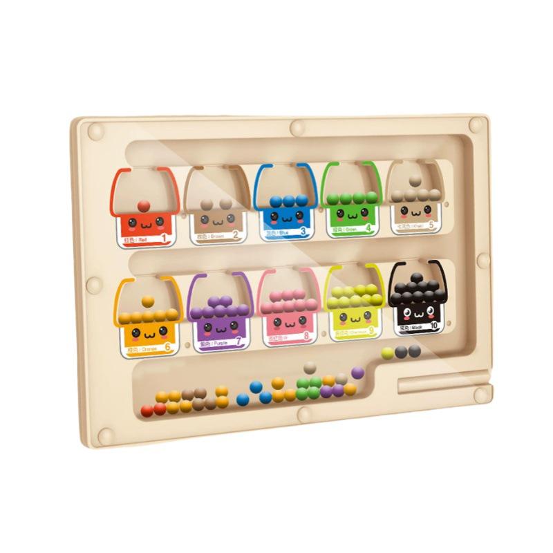 Magnetic Maze Ball Game: Early Education Logic and Concentration Toy for Babies with Pen Control.