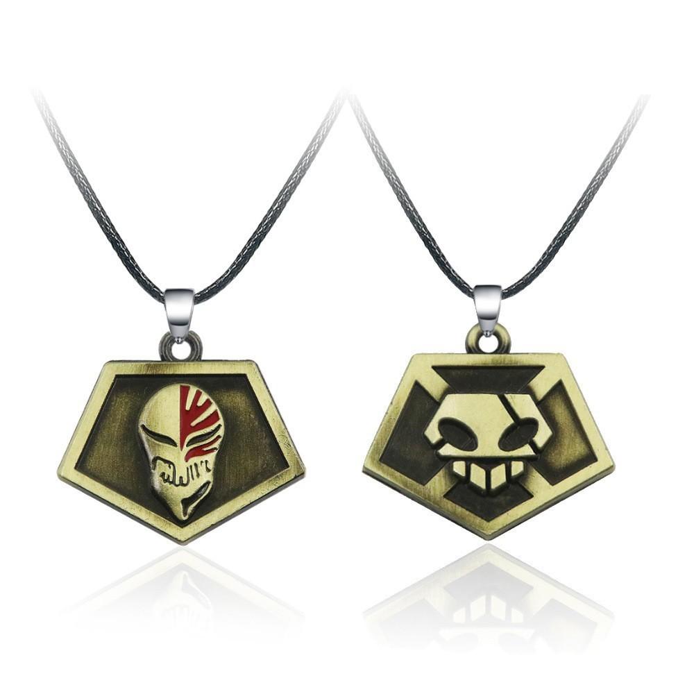 Anime BLEACH Kurosaki Ichigo False Mask Cosplay Necklace Keychain Grimmjow Necklace Cosplay Accessories Man Woman Jewelry Gifts