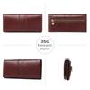 Women Cow Leather Long Wallet RFID Anti-theft Genuine Leather Multi Slot Card Bag Multifunction Fashion Female Coin Purse Large Capacity Clutch