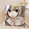 Anime Lucy HHeartfilia Cushion Cover Soft Plush Fabric DoubleSided Printed Sofa Cushion Cover for All Seasons Home Decor Gift