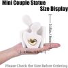 Perfect Wedding Anniversary and Valentines Day Gift, Figurine for Home, Office, Coffee Table and Desktop (White, Romantic Couple), 8 cm, 6.5 cm