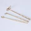 Brass Incense Ceremony Set: Natural Color Seal, Ash Press, Tamping Tool, Brush, Spade