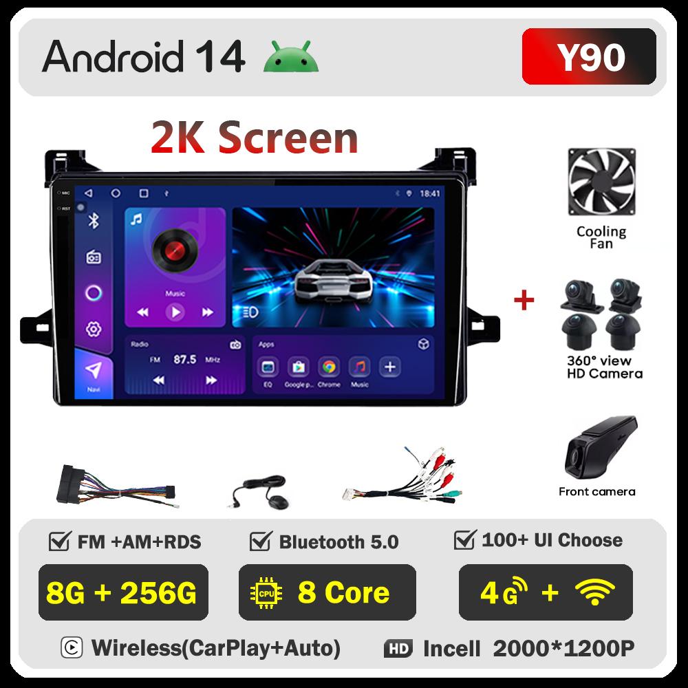 For Toyota Prius XW50 2015 - 2020 Car Radio Player Car Carplay Screen Autoradio Mirror Link Car Intelligent Systems Touch Screen