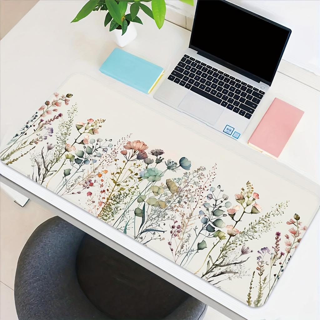 VIKAMA Beautiful Flower Mouse Pad Colorful Desk Mat Non-Slip Waterproof Coaster Drip-Proof Mat Desktop Carpet Desktop Carpet