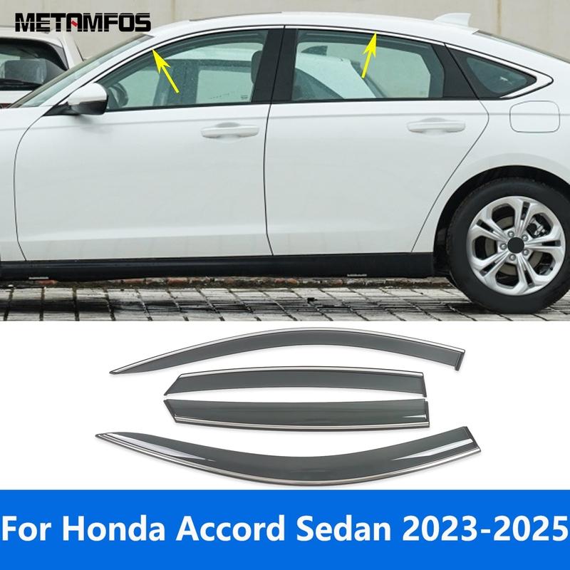 Car Accessories For Honda Accord Sedan 2024 2025 Window Visor Wind Deflector Sun Shade Rain Guard Shield Awning Shelter