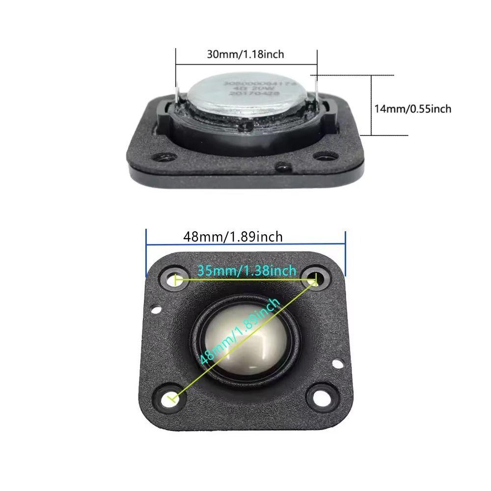 New Square Audio Speaker 48MM 4 Ohm Tweeter Speakers 20W Silk Film Tweeter HIFI Music