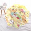 1pc PomPom Purin Automatic Folding Umbrella - Portable 3-Fold Design with 8-Bone Iron Frame for Outdoor Use, Perfect Gift for Fans, Travelers, and Dai