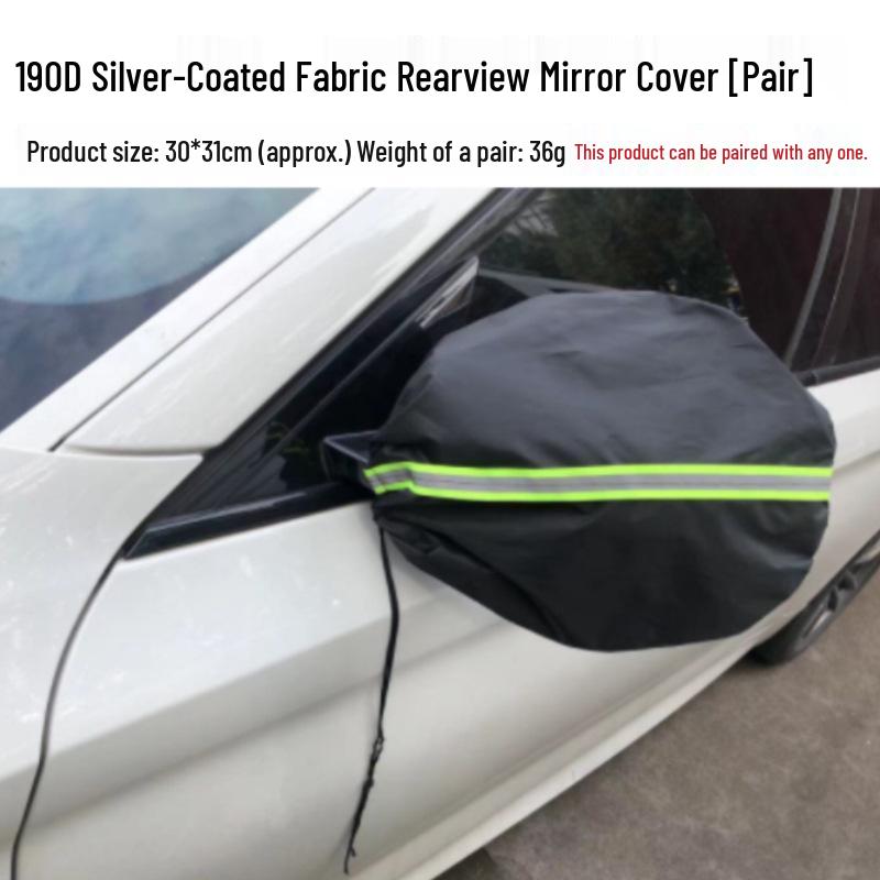 Magnetic Car Windshield Snow and Sun Shield - Anti-Freeze, Anti-Frost Protective Cover 190D Silver Coated Fabric
