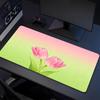 Pink Tulips Xl Gaming Mouse Pad Nonslip Rubber Base Stitched Edge Waterproof Desk Mat For Pc Laptop Gamer Office Computer Accessories C927521