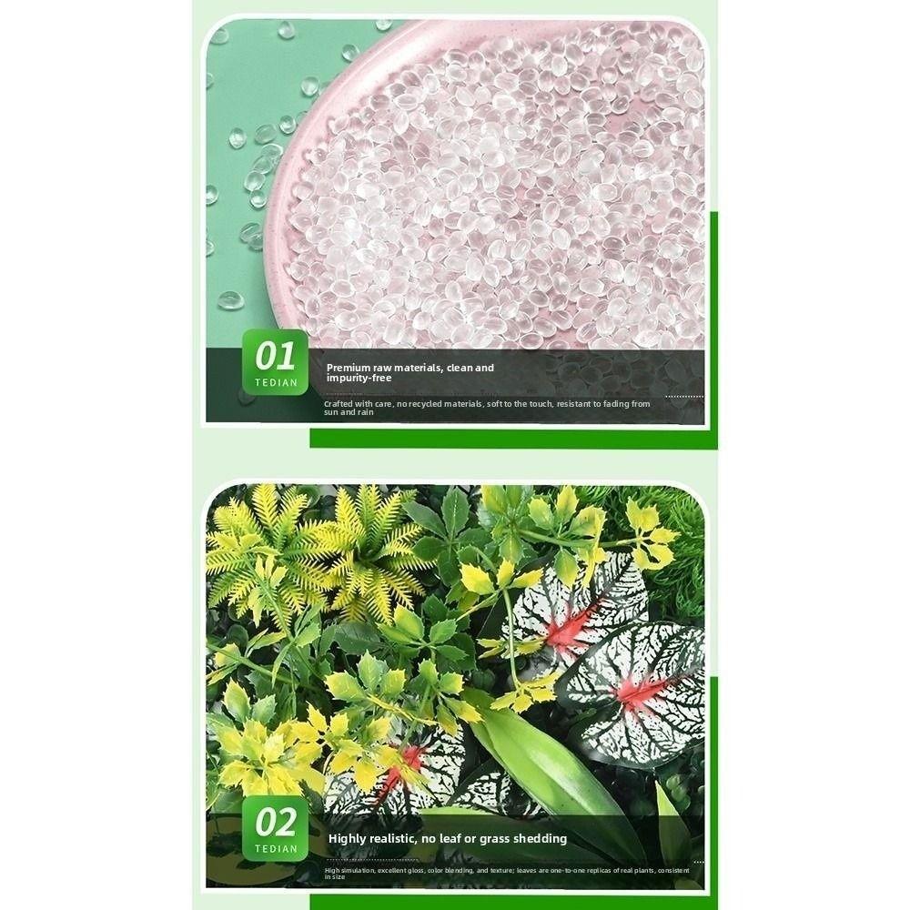 Eternal Life Artificial Plant Wall Panel DIY Artificial Fern Grass  Background Wall Decoration