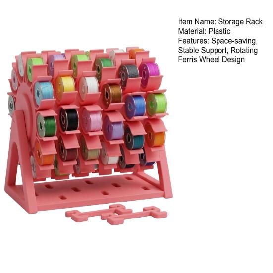 Sewing Thread Organizer Rotating Bobbin Organizer, Tangle-free Holder, Ferris Wheel Embroidery Storage Design, Space-saving Gift for Quilting