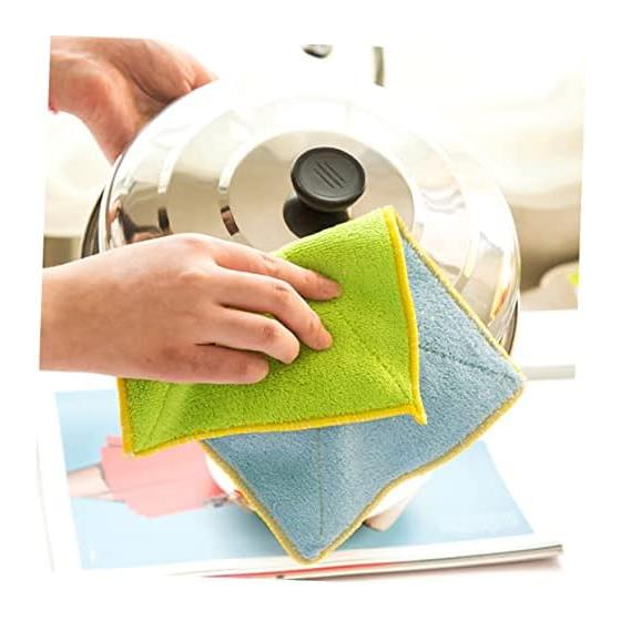 UKCOCO 5 Pack Microfiber Kitchen Towels, Highly Absorbent, Double-Sided Cleaning Cloths, Soft, Scratch-Resistant, Multi-Purpose for Kitchen,