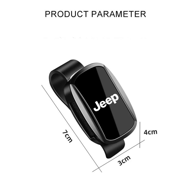 Car Sunglasses Holder Eyeglasses Hanger Sun Visor Glasses Clip For Jeep Grand Cherokee Wrangler JK Gladiator Compass Renegade AJS1