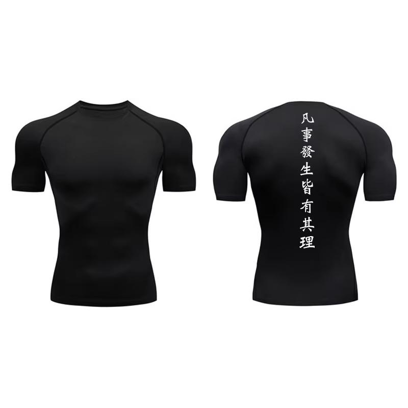 Spider Print Short Sleeve Compression Shirts for Men Summer Athletic Quick Dry T-shirts Gym Workout Running Tees Tops  RL00227