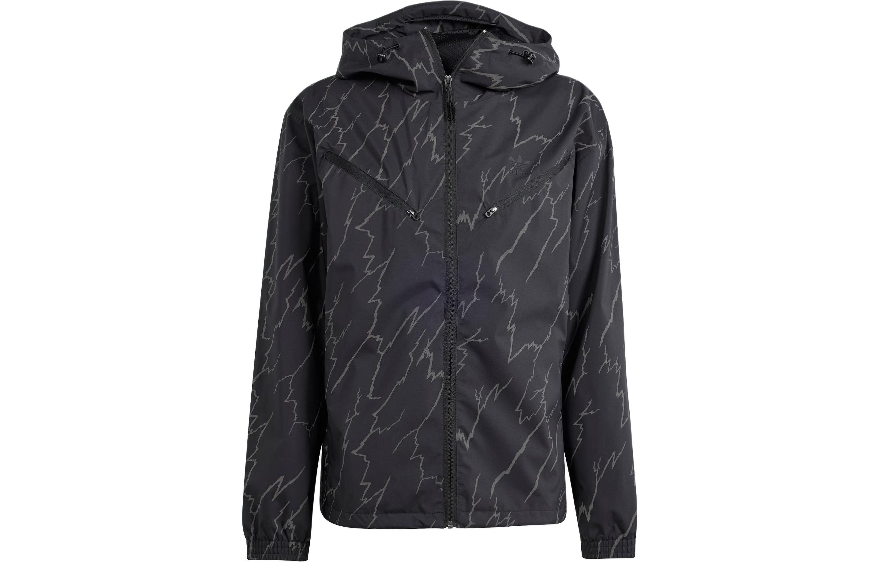 Adidas Originals Montreal Print Windbreaker Jackets & Coats Men s Black IM9878 S