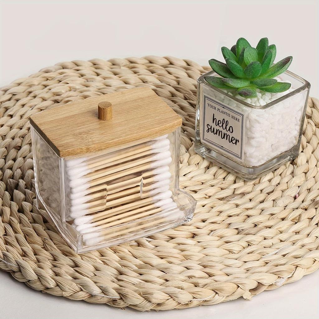 Cotton Swab Storage Box - Portable Makeup Cotton Powder Puff Storage Container
