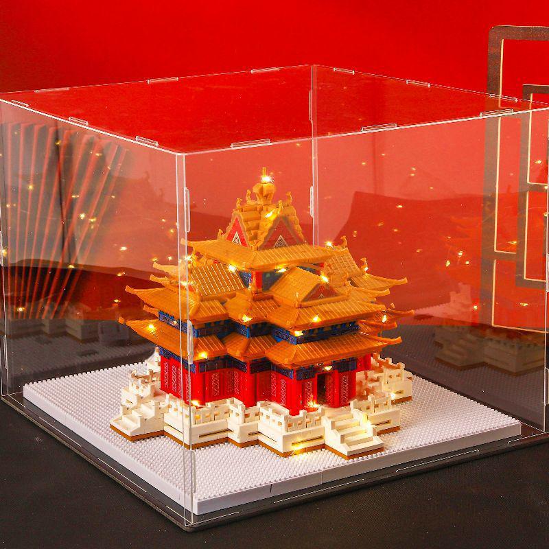 Forbidden City Corner Tower Building Blocks: Giant Mortise and Tenon Ancient Architecture Model
