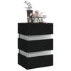 Szafka Nocna Z Led, Czarna 45X35X67 Cm, Materiał Drewnopochodny