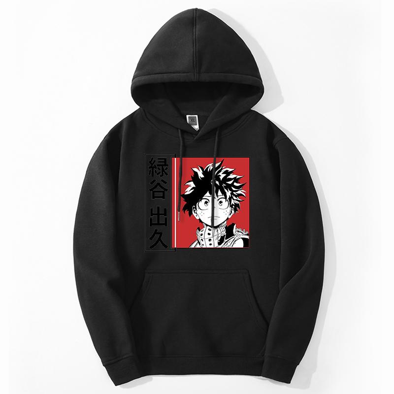Bluza z kapturem My Hero Academia dla mężczyzn/kobiet Moda Anime Bakugou Bluza z grafiką Długi rękaw Sudaderas Moletom