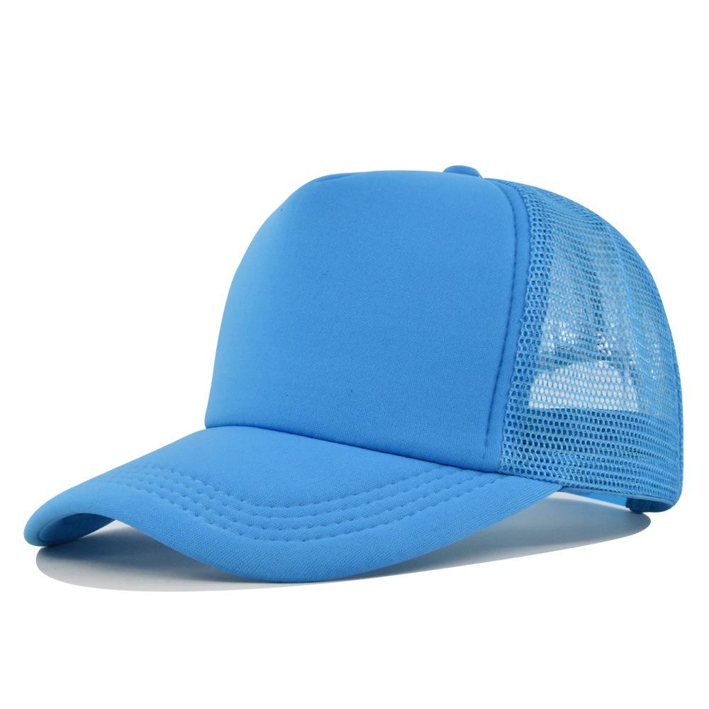 Fashion Desgin Solid Color Sponge Baseball Cap Net Cap Curved Brim Hat Sun Hat Light Mesh Sun Cap Outdoor Women Men