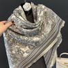 New Jacquard Square Scarf Women's Light Luxury High-end Imitation Cashmere Shawl Versatile Thickened Scarf