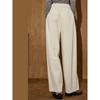 Coolhut Spring and Autumn New Pure Cotton Off-White Age-Reducing Casual Pants Slimming Versatile Loose Women's Cocoon-Shaped Pants Long Pants
