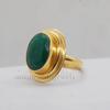 Rich Green Emerald 925 Sterling Silver Yellow Gold Fill Ring Jewelry, Handmade Artisan Gift Ring