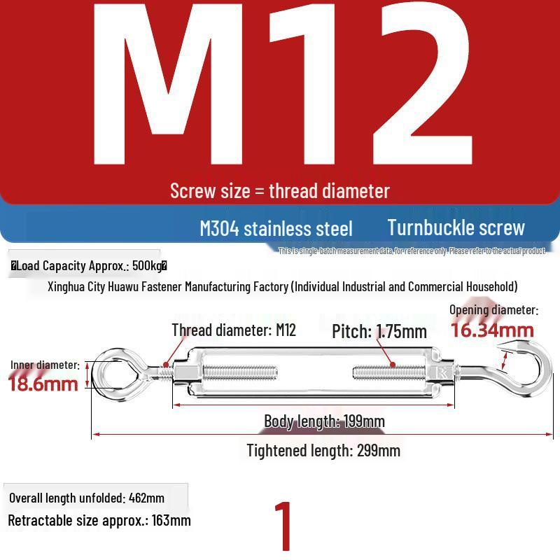 Stainless Steel Eye Bolt Turnbuckle M3-M24 (304/316), Open Body, Large Stock