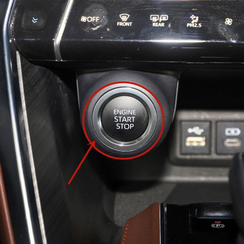 Engine Start Stop Ignition Ring Metal Trim Cover for Toyota Harrier XU80 Venza   Styling Sticker Interior Accesorios