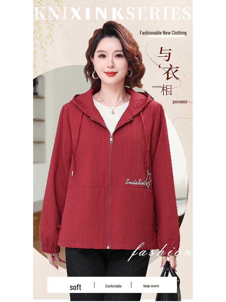 Elegant Mid-Length Trench Coat for Middle-Aged & Elderly Women - 2025 Spring & Autumn Fashion Collection