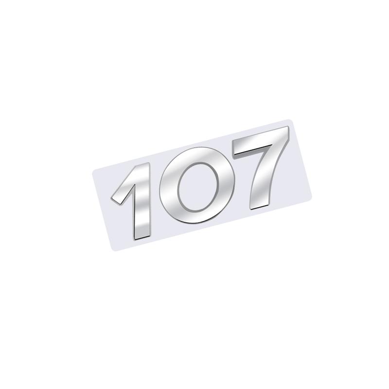 3D Glossy Black Chrome Silver Metal Logo Emblem Badge Decal Car Sticker 107 Car Accessories