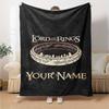 Herr der Ringe Personalisierte Textdecke Leichte Personalisierte Decke Weich Warm Gemütlich Überwurf für Nickerchen Meeresbettwäsche Sofa Ideal für Alle Jahreszeiten