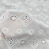 2Yards 130cm Width White Pure Cotton Hollowed-out Embroidered Fabric, Water-soluble Shirt Cotton and Skirt Fabric BL-369