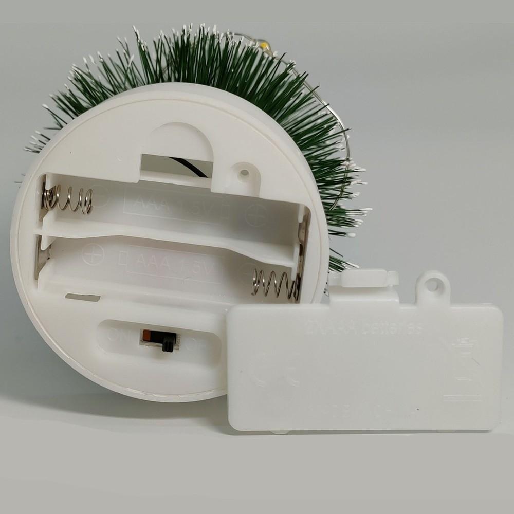 3 st/set Lysande Små Tallar Ljus Konstgjorda Mini Ornament Jul Lysande Gåvor Cederträ Festival Miniatyr