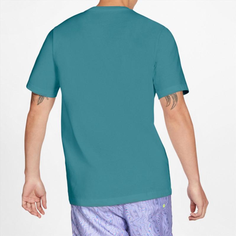 Nike Alien Print Logo Sports Round Neck Short Sleeve T-Shirt Men Tops Blue CU6949-424