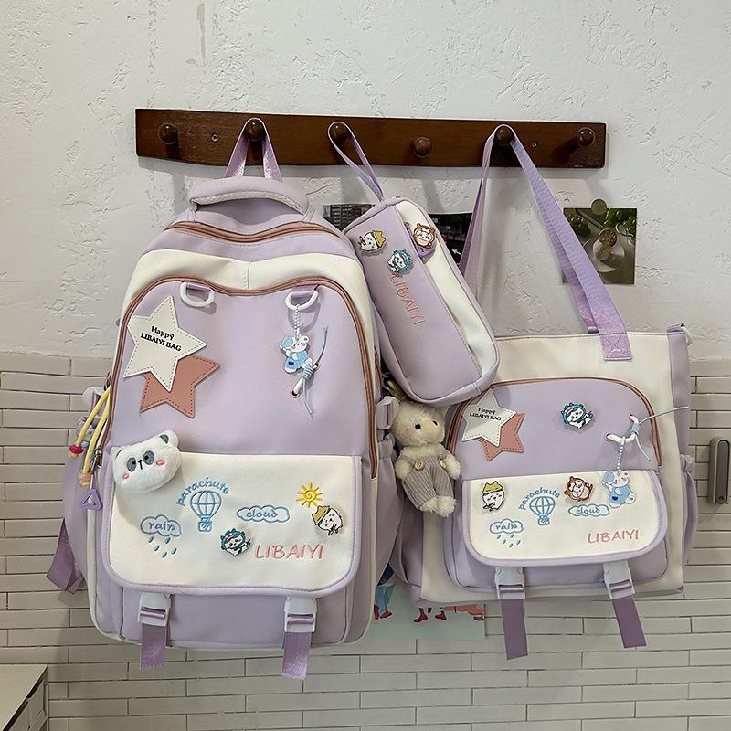 

Premium Girls Large Capacity and High Value Ins Wind Niche Two piece Tutorial Bag Light Backpack Backpack Strong .