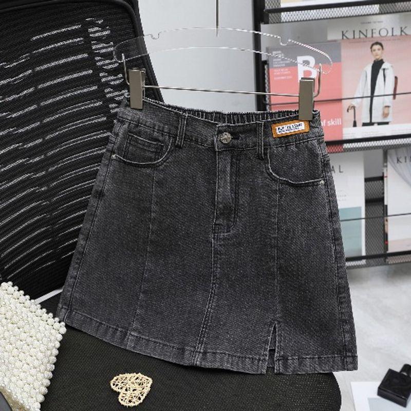 

Fashion Student Elastic Chubby Girl Three Points Casual Short Culottes Black 2XL