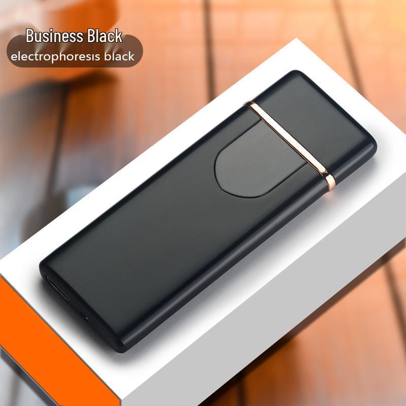 Ultra-thin Rechargeable Electronic Lighter with Touch-Sensitive Windproof Design and Power Display