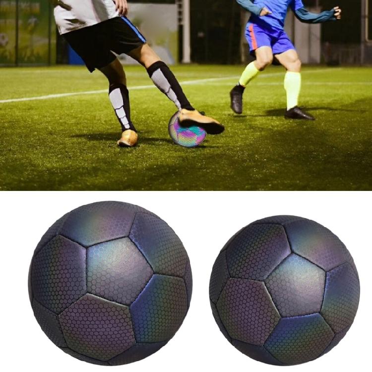 Size 4 Size 5 Reflective Football Glowing Soccer Balls for Night Game and Training, Glowing In The Dark Soccer Balls