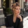 Bonnets Hijab Imprimé Africain Style Noué Turban Plissé Nœ Torsadé Chapeau Enveloppant Doux Confortable Foulard Floral Décoration Polyvalente