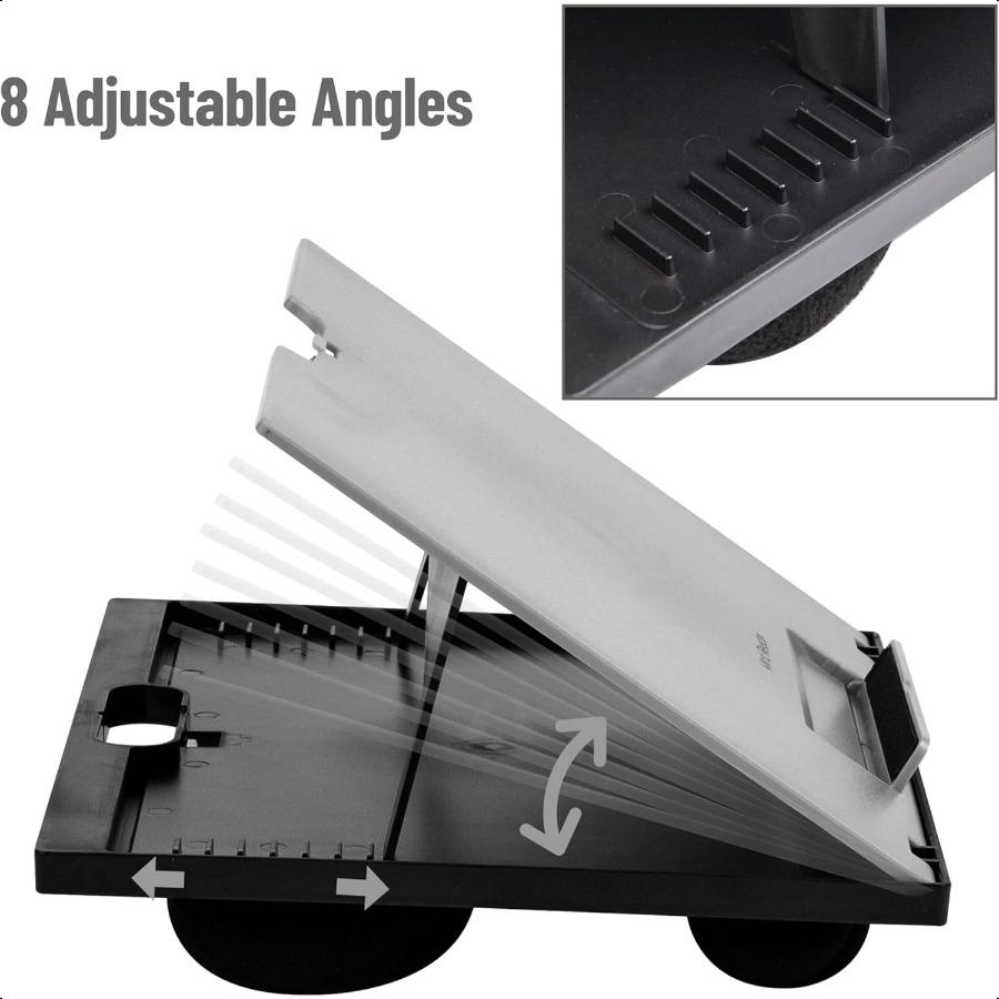 Mind Reader Lap Desk Laptop Stand Bed Tray Collapsible Cushion Portable Dorm Plastic 14.75 L x 11 W x 7.3 H Gray