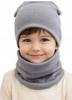 Hat + Scarf Set 110-122 Children' Set 52-56 Spring Graphite