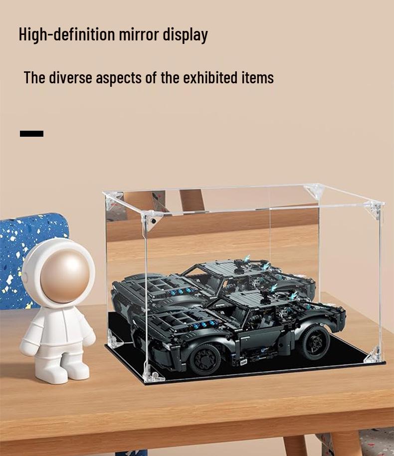 Transparent Acrylic Magnetic Display Box: Dustproof Protective Cover for Labubu Figures