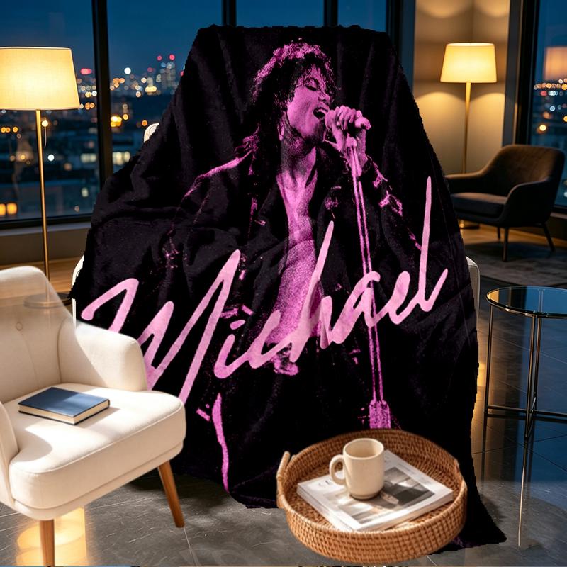 Coperta Stampata Michael Jackson - Morbida e Confortevole, per Camera da Letto, Viaggio, Divano, Decorazione Casa - Regalo di Compleanno Natale per Amico